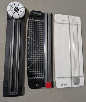 Multi-Brand Craft Paper Trimmer Lot of 3 Cricut, Westcott, Royal Rotary Cutter